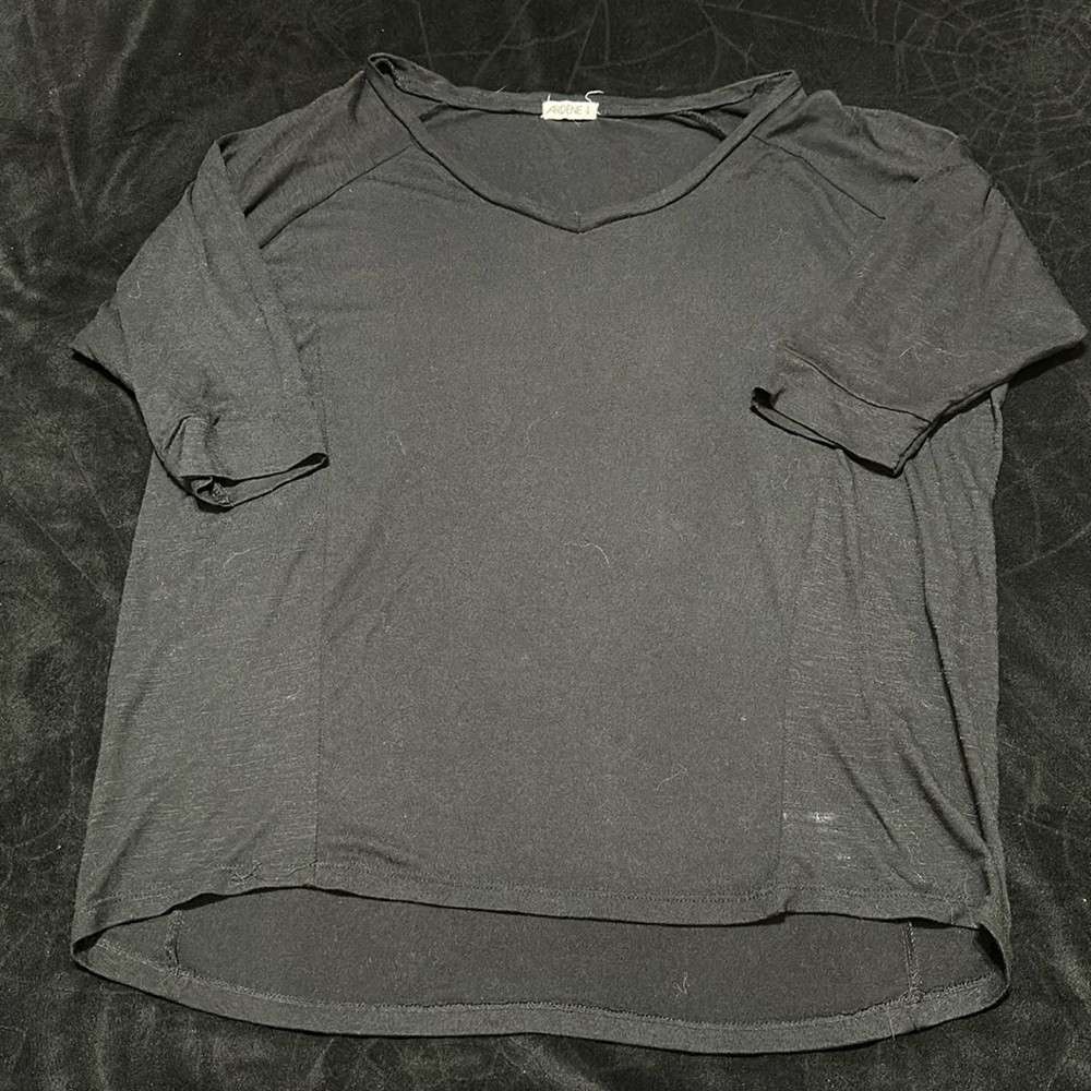 Black Boxy Tee, Large